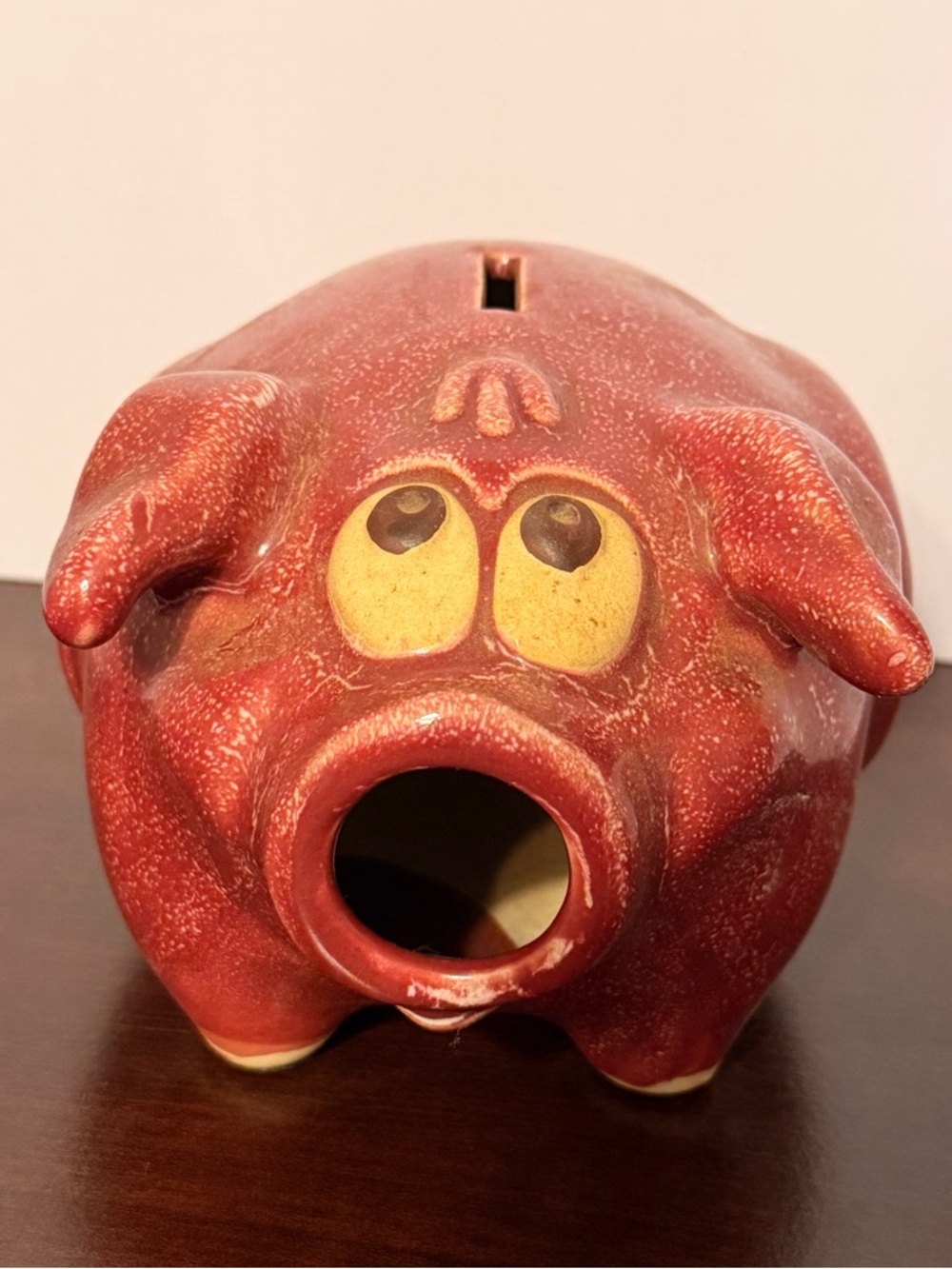 Red Ceramic Piggy Bank